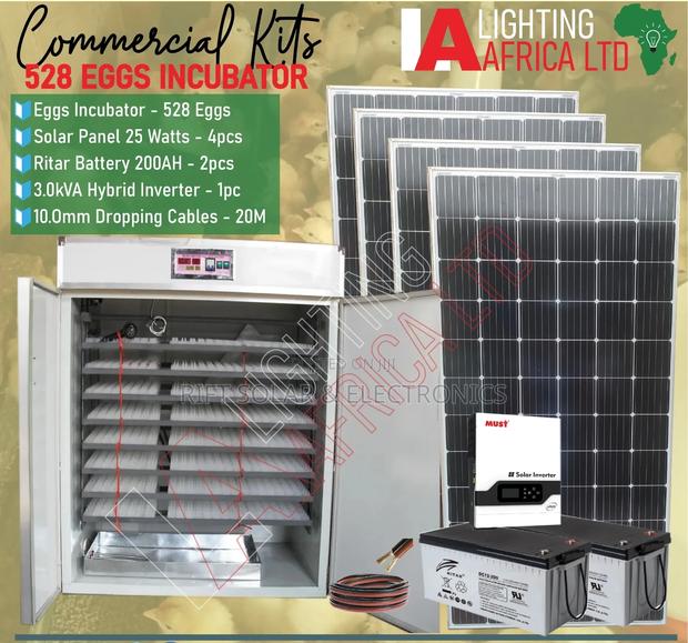 (4)470w Solar - (2)200ah Battery - 1.5kv Inverter - 528eggs Incubator