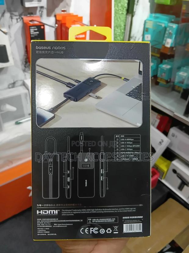 Baseus Nomo 6-in-1 Usb-C Hub. - thumbnail 2
