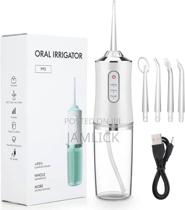 Rechargeable Portable Oral Irrigator With 4 Nozzles –Pm