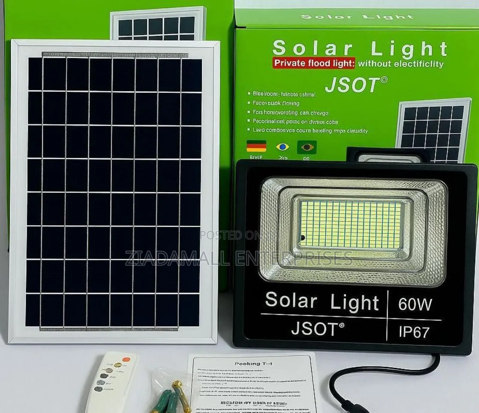Us-60 Watt Solar Flood Light for Outdoor Security Area Lighting