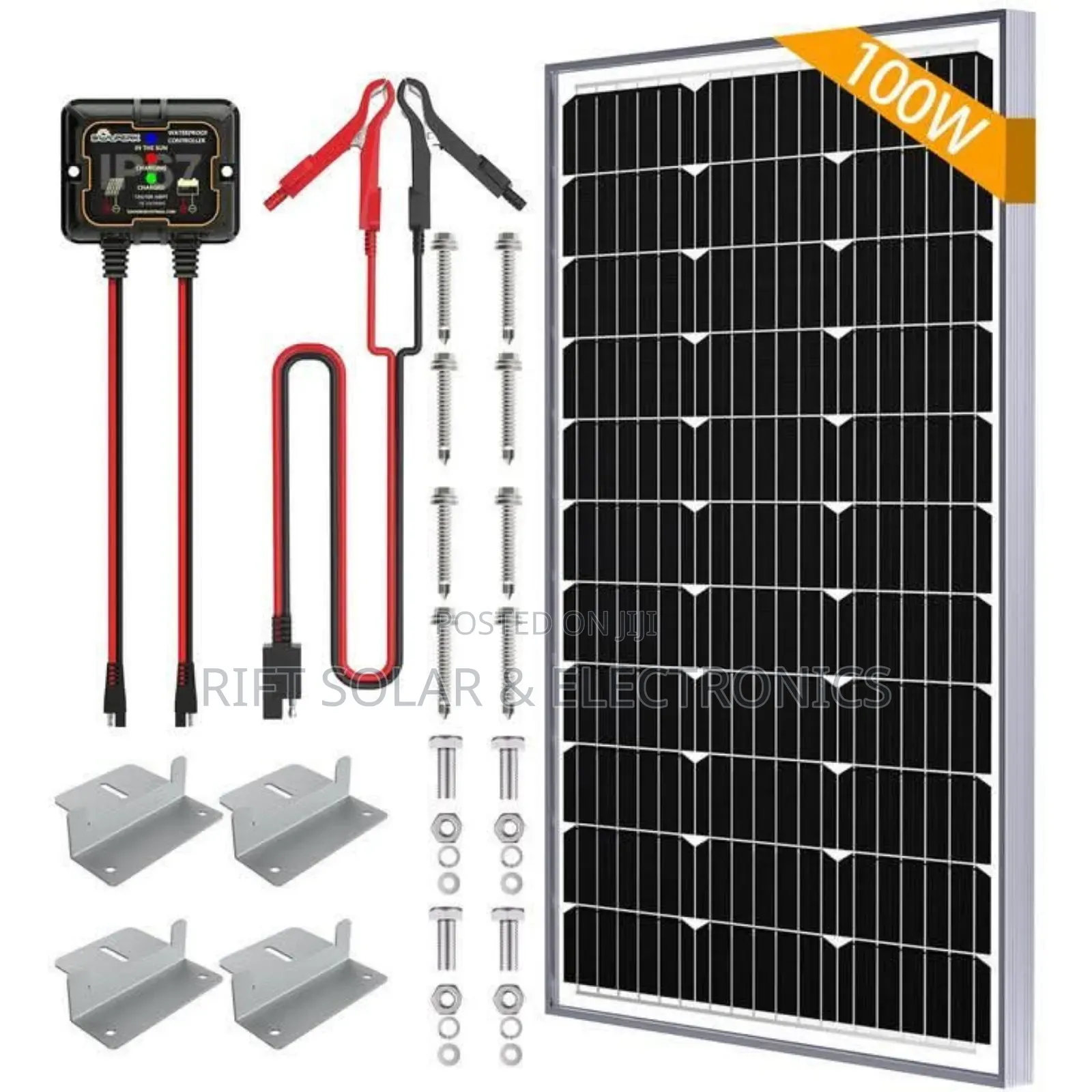 58ah Complete Power Station - 100 Watts Solar Panel Home Kit