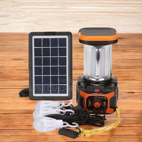Dat at 9016b Portable Solar Lighting System With Mp3 and Fm Radio