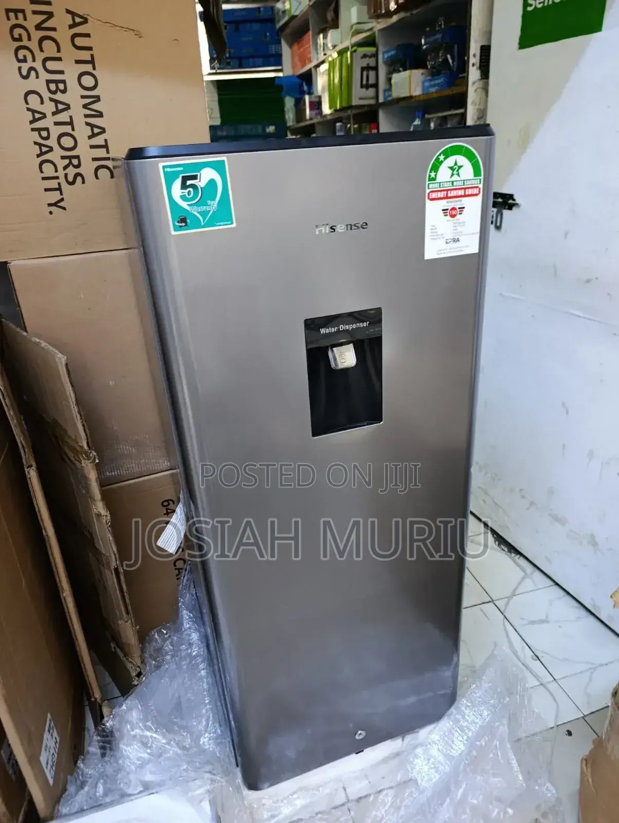 176 Litres Hisense Single Door Fridge With Built-in Water Dispense