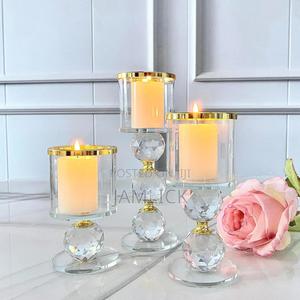 Crystal Glass Candle Set –Gh - thumbnail 2