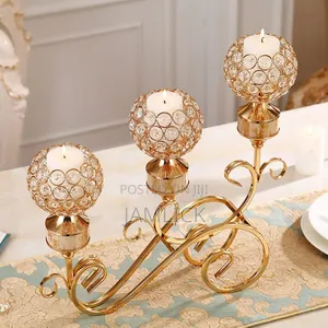3-Arm Candle Holder – Elegant Home Décor –Gh