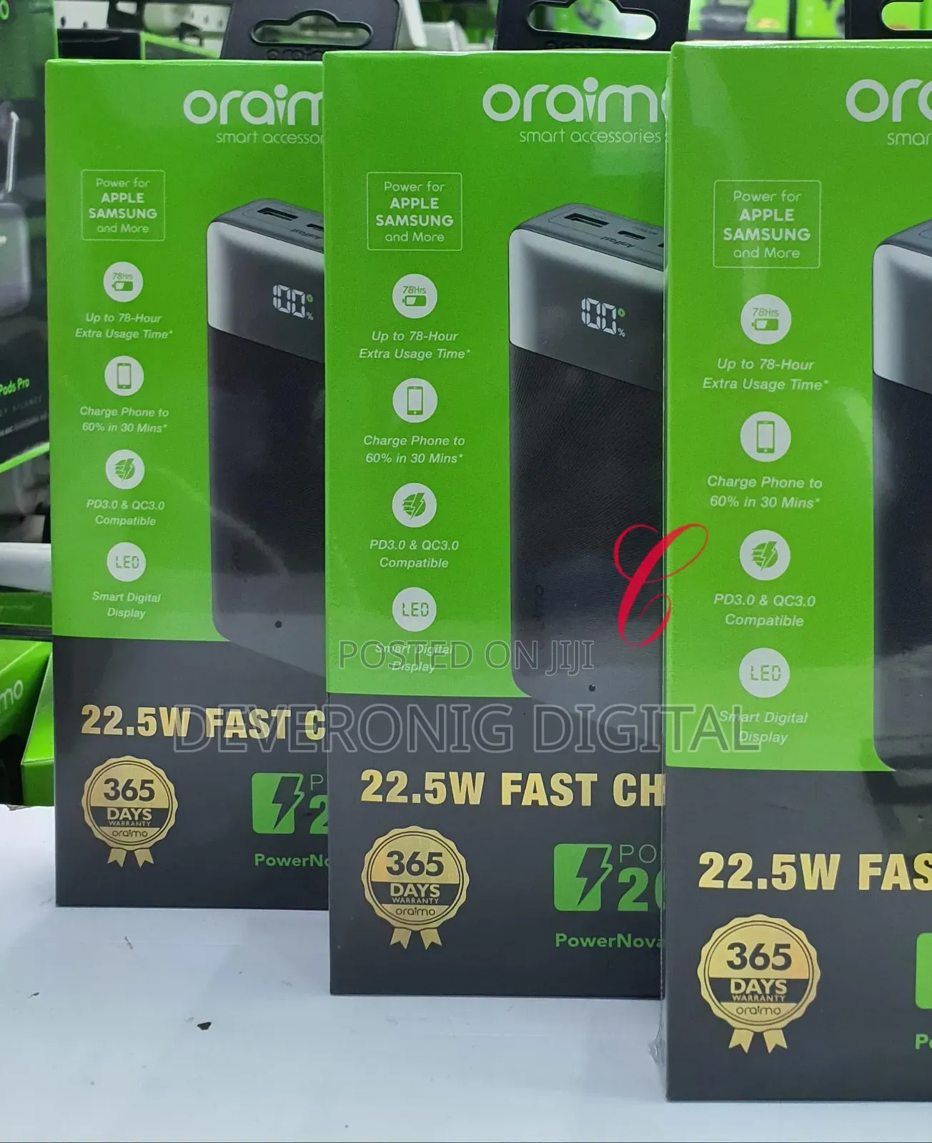 Oraimo Q21 Opb-7200q *22.5w 20,000mah* Fast Power Bank