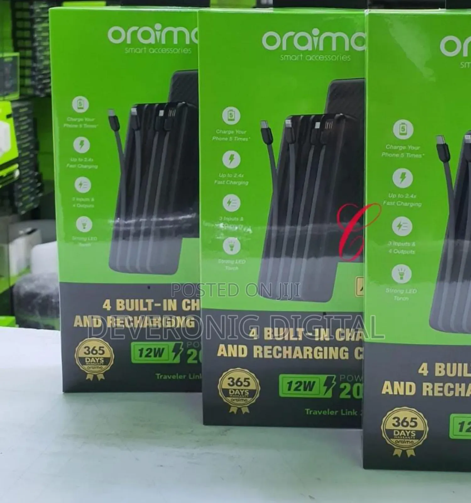 Oraimo Traveler Link 20 Opb-P5201 *20,000mah* Power Bank