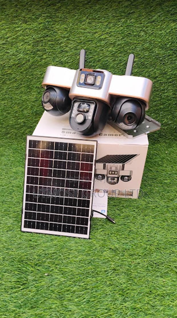 V380 6mp Triple Lens Solar Security Camera - main view