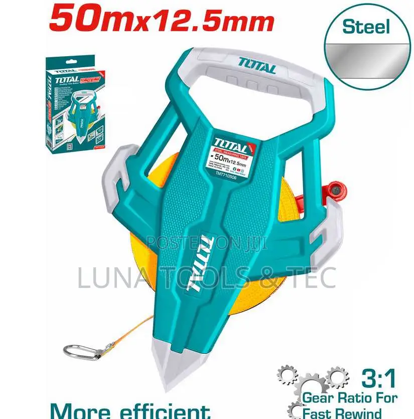Total Tmt710506 Steel Measuring Tape 50mx12.5mm