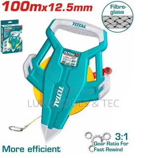 Total Tmtf131006 Fibreglass Measuring Tape 100mx12.5mm