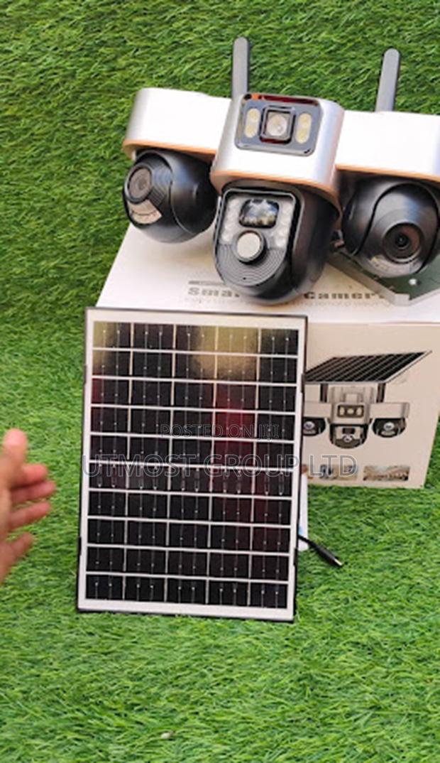 V380 Triple Lens Solar Camera for Home