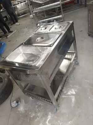 Mobile Food Warmer Display, Stainless Steel Made