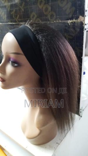 Kinky Head Bands Semi Human Wig - thumbnail 2