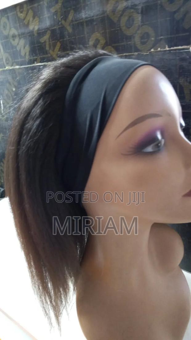 Kinky Head Bands Semi Human Wig - thumbnail 3