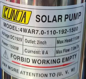 Solar Pump 1500w Max Head 110 Meters