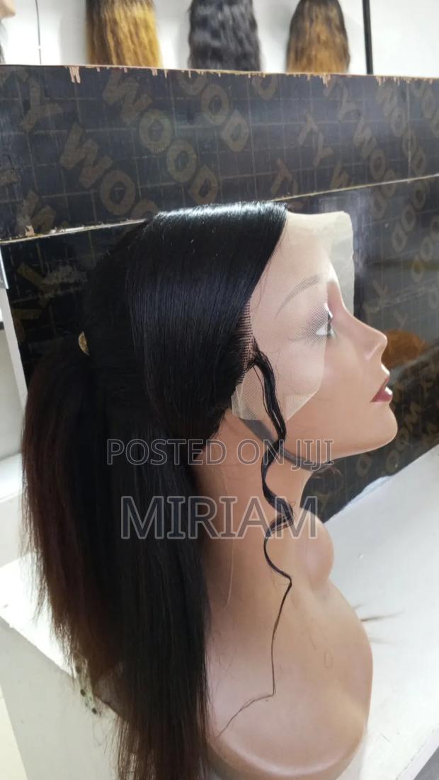 Straight Frontal Semi Human Wig - thumbnail 3