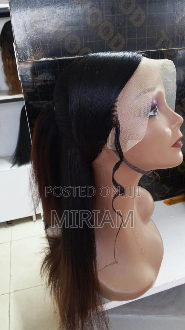 Straight Frontal Semi Human Wig - thumbnail 4