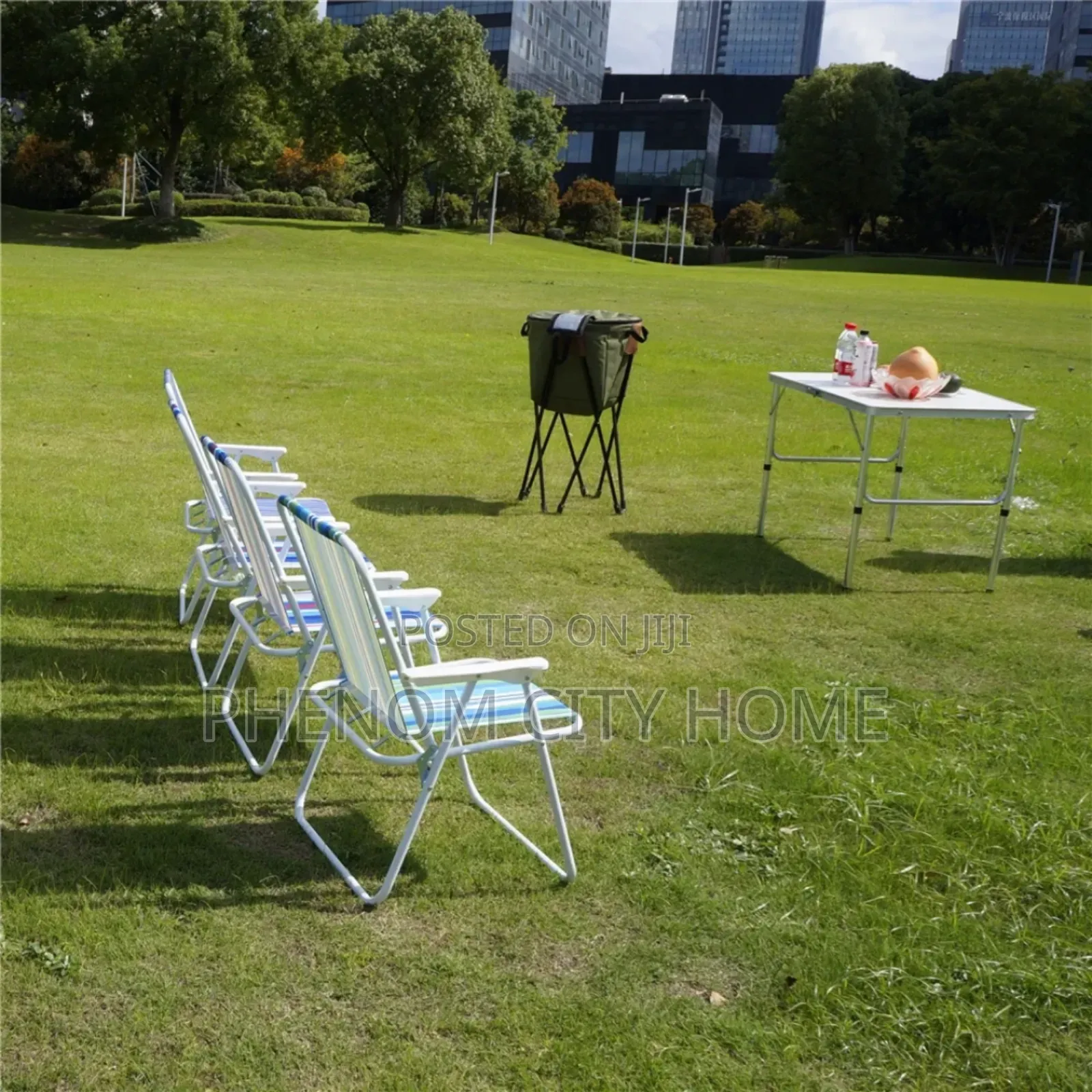 Stripped Cabana Foldable Seats