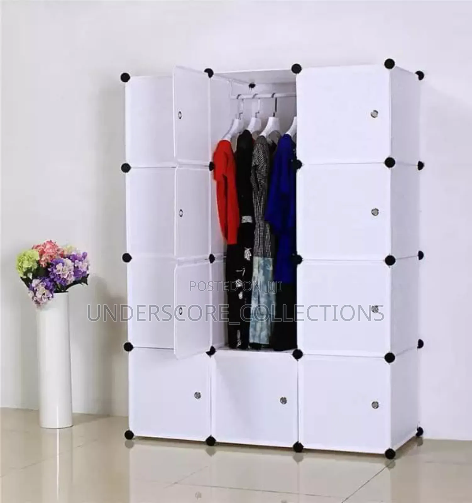 3 Column Plastic Portable Wardrobes