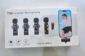 4 in 1 Wireless Lavalier Microphone Noise Reduction Collar Mic
