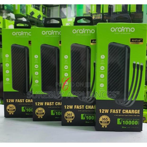 Oraimo 10,000mah* Power Bank Type C