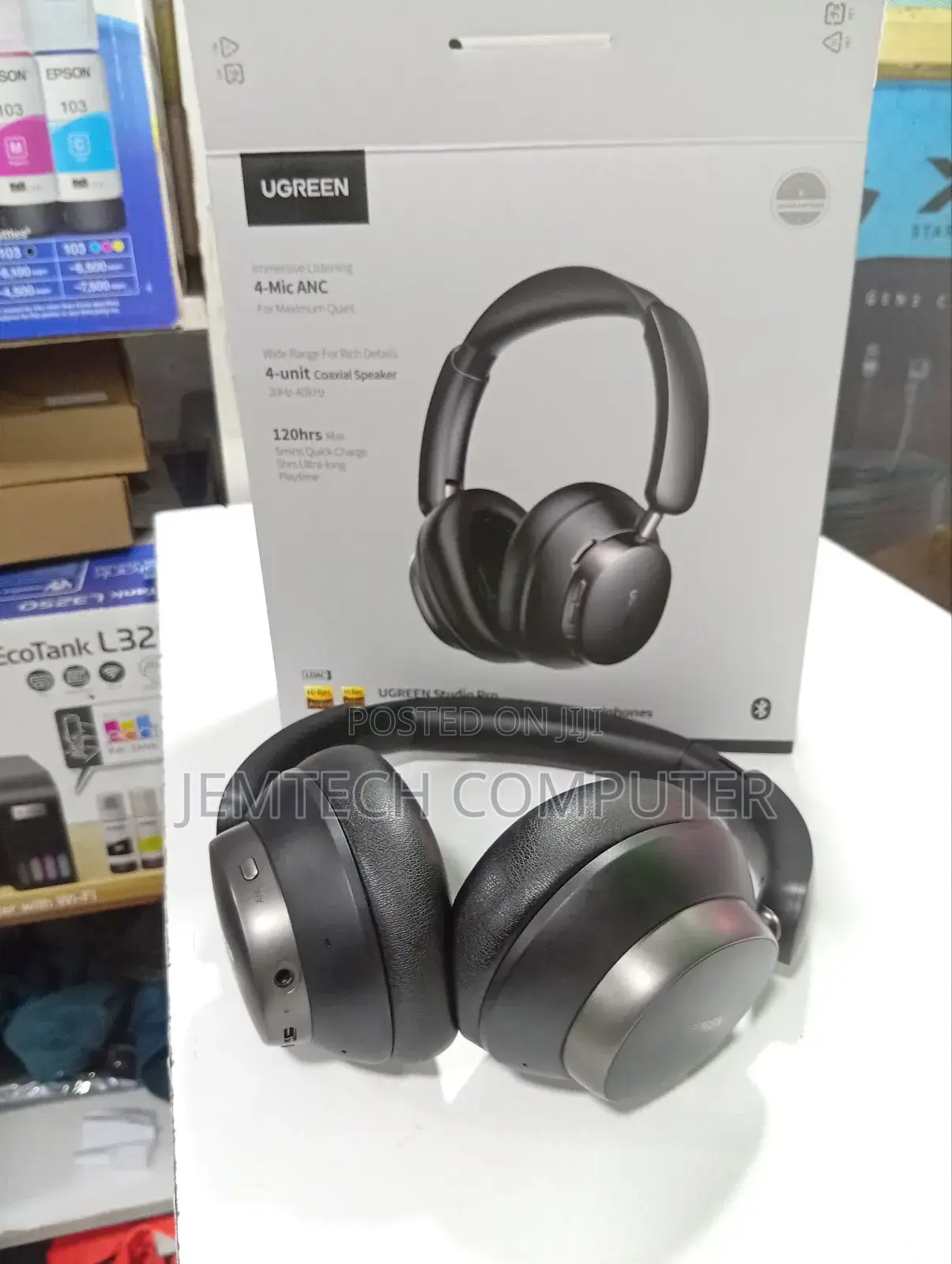 Ugreen Studio Pro Hybrid Active Noise-Cancelling Headphones Black