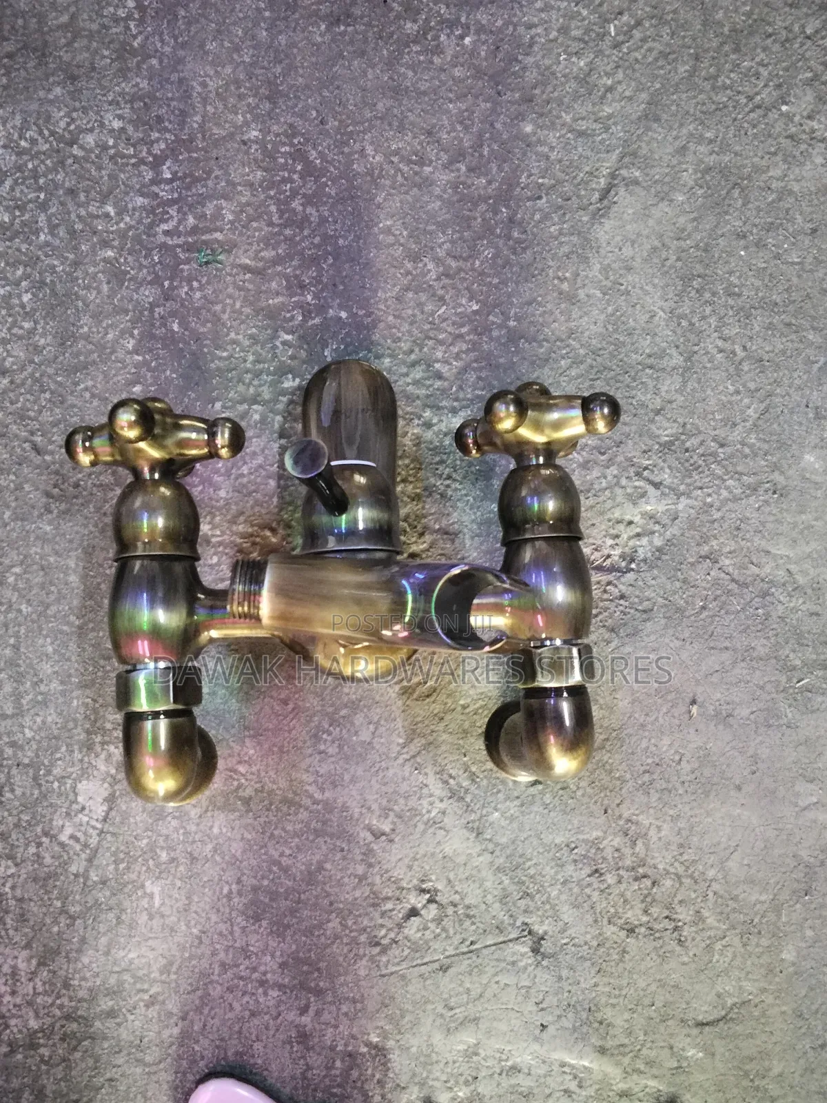 Antique Brass Wall Mounted Mixer Faucet