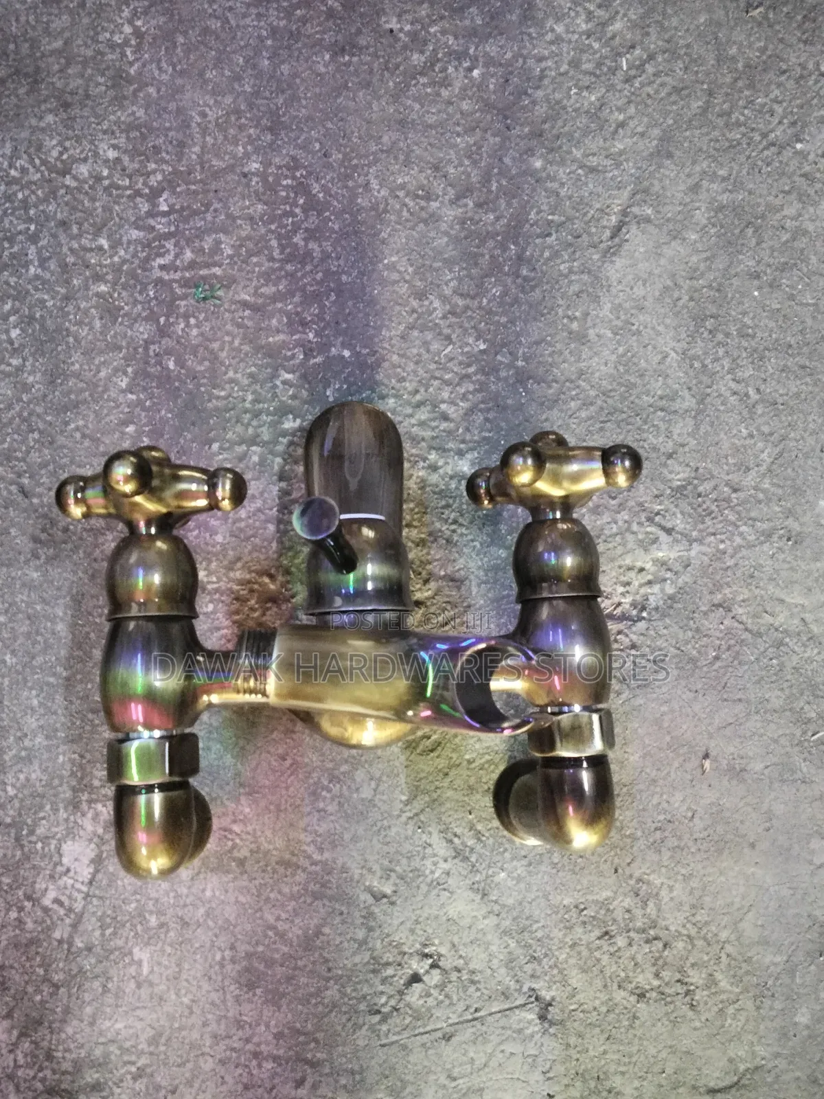 Antique Brass Wall Mounted Mixer Faucet
