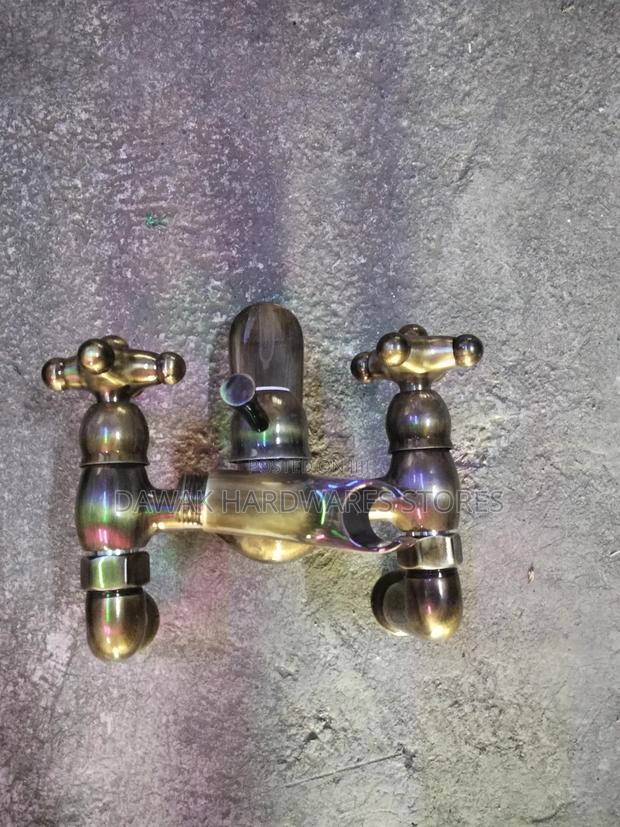 Antique Brass Wall Mounted Mixer Faucet - thumbnail 2