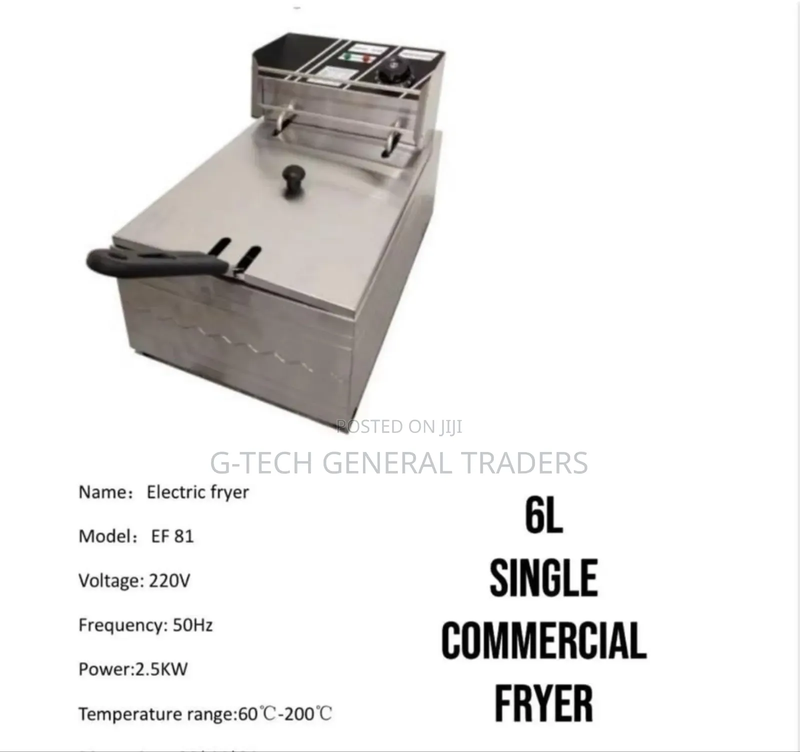 Premier 6l Commercial Electric Deep Frying Machine 2.5kw