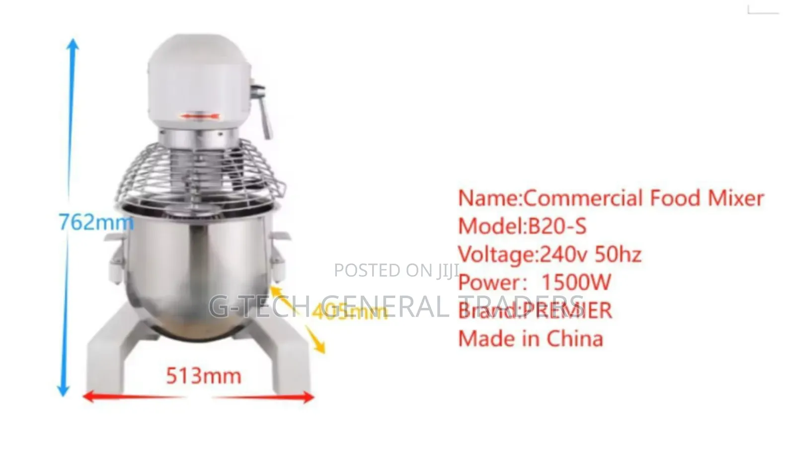Premier Heavy Duty 1500w Commercial Food Mixer
