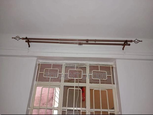 Brown Double Rod 3m Window Adjustable Curtain Rods - main view