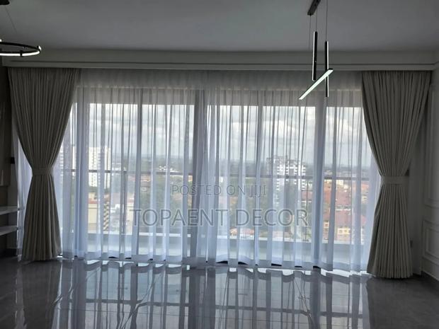 Light Grey Custom Made Quality Fabric Window Curtains And Sheers - main view