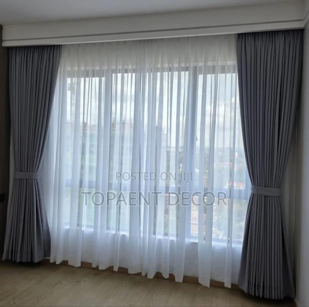 Grey,Soft Elegance And Beautiful Window Curtains And White Sheers - main view