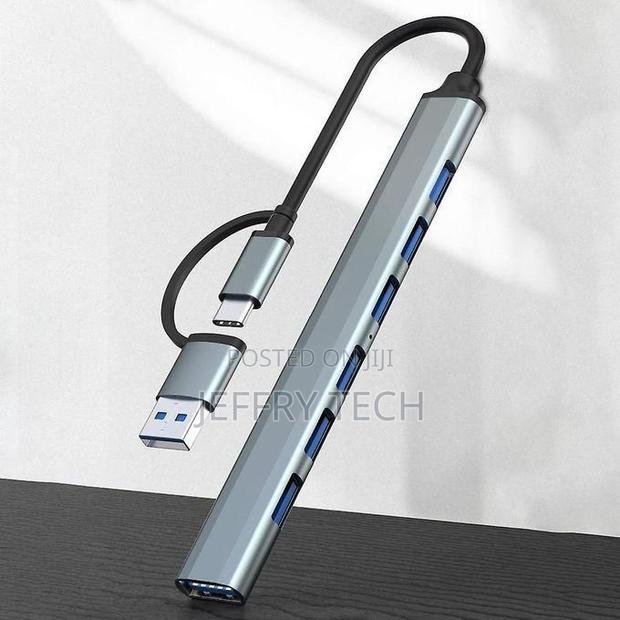 7 Port Usb-C Hub Usb 3.0 Type-C Multi Splitter Expander for Pc - main view