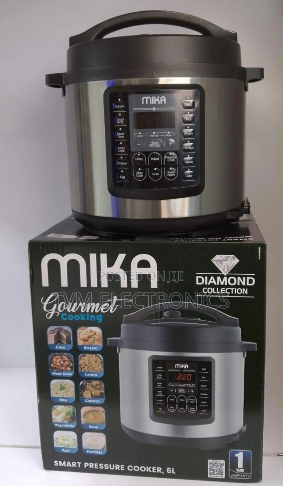 Mika Smart Pressure Cooker, 6l, Ss Mpc1106