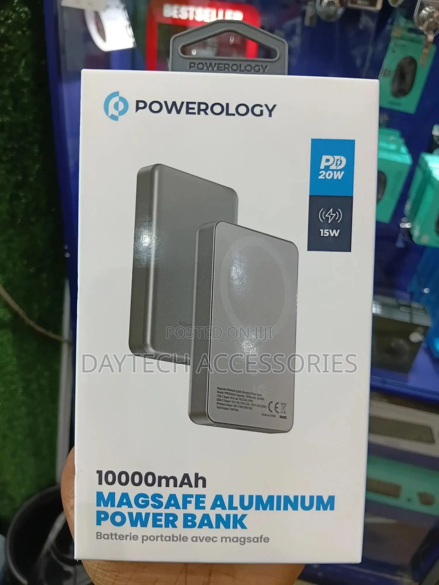 Powerology Powerbank 10000 Mah 20w Pd 15w Magsafe Titanium