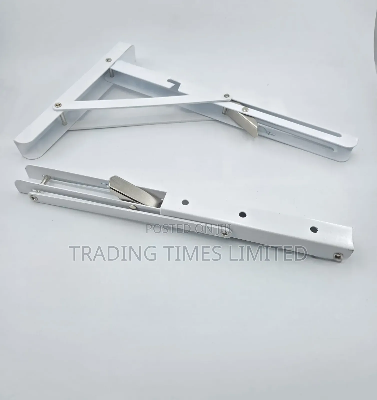 20 Inches White Foldable Shelf Brackets( Pair)