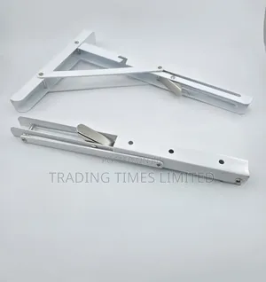 20 Inches White Foldable Shelf Brackets( Pair)