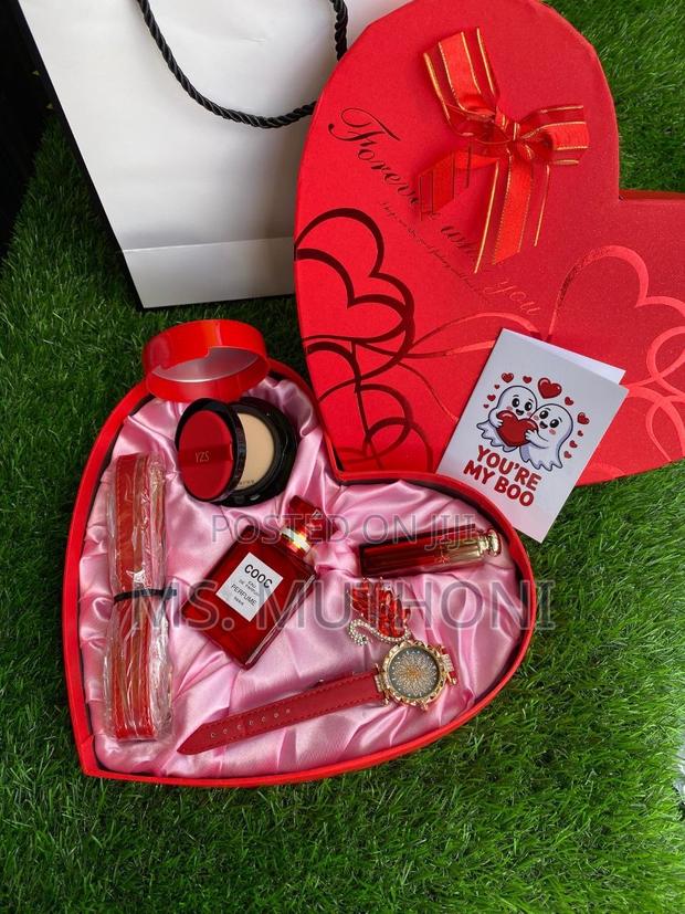 Ladies Valentines Perfume Gift Set in a Heart Shaped Box - main view