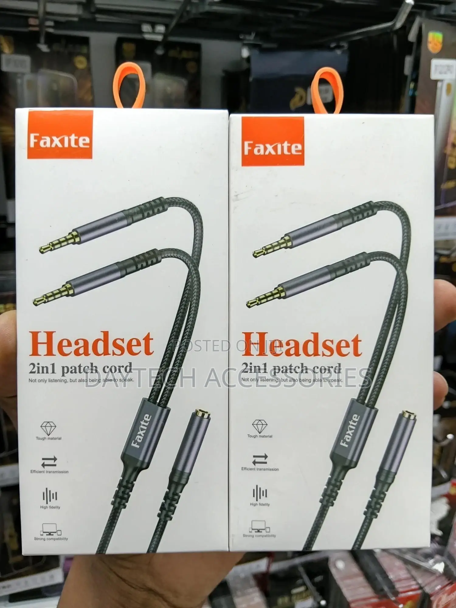 Dual 3.5mm TRS Male to 3.5mm Female Audio Cable - Black