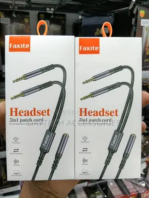 Dual 3.5mm TRS Male to 3.5mm Female Audio Cable - Black