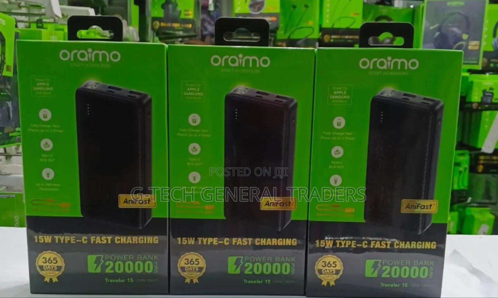 Oraimo Powerbank 20000mah 15w Fast Charging Powerbank