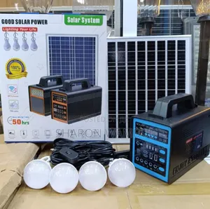 Big Solar With 4led Bulbs,Radio,Bt Speaker ,13v Fan/Solar Lighting