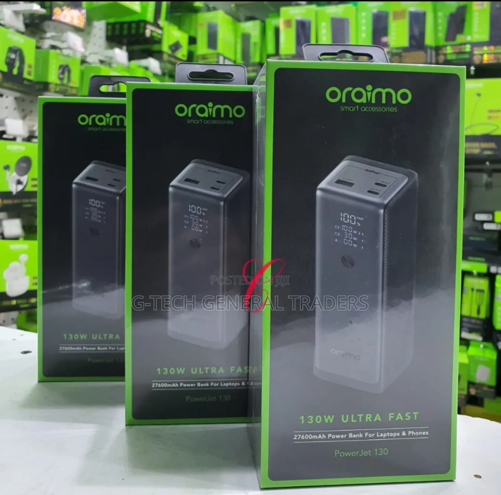 Oraimo Powerjet 130w Laptop and Phone Super Charge Powerbank 27600mah