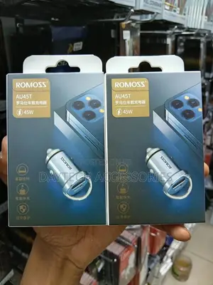 Romoss Au45t Car Charger Usb + Usb-C Pd + Qc 45w (Silver)