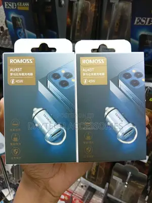 Car Charger Romoss Au45t Car Charger Usb + Usb-C, Pd + Qc 45w - Silver