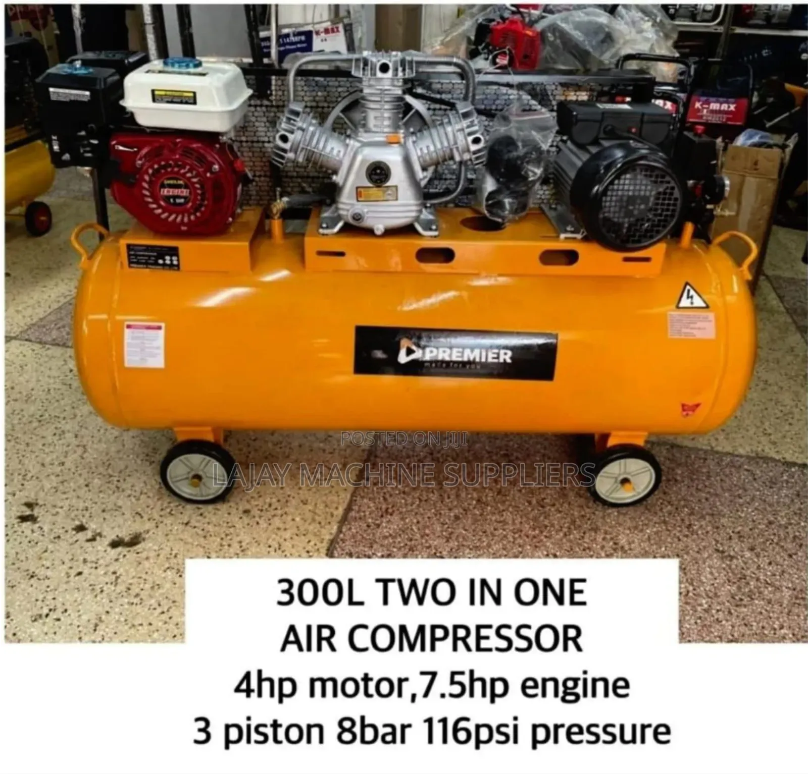 300-Liters Two-in-One Air Compressor.