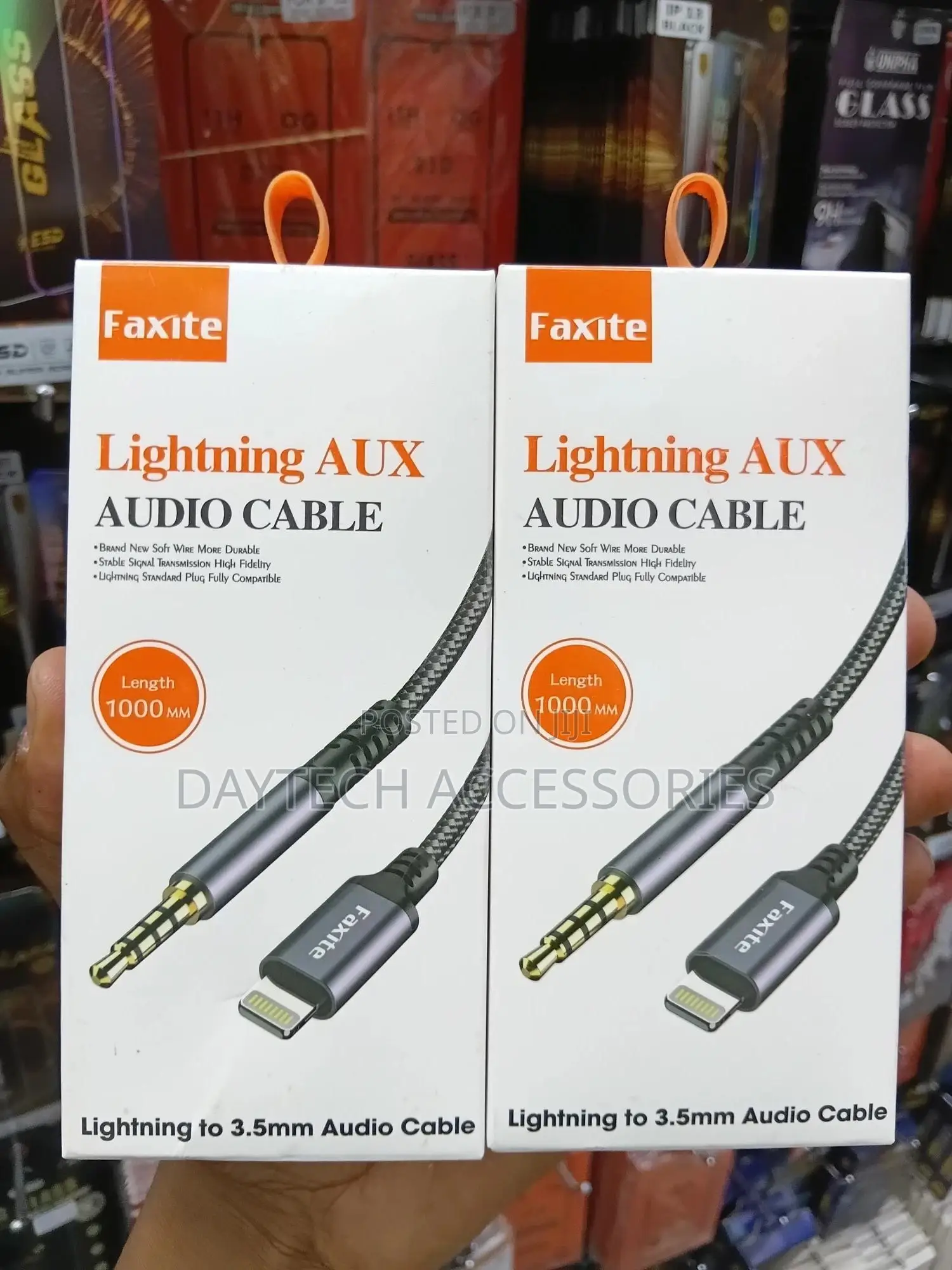 Aux Audio Cable (Lightning to 3.5mm) 1.2m Black
