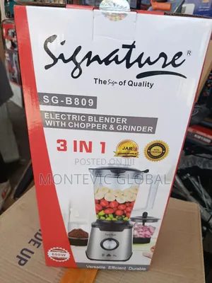 Singnature Commercial Blender With Chopper And Grinder 600w